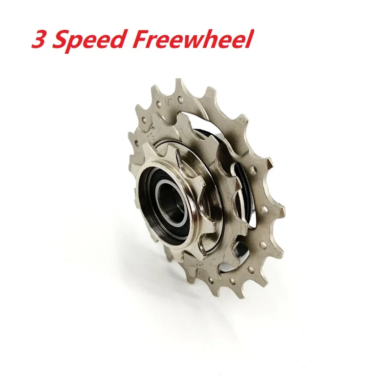 Folding Bike 3 Speed Freewheel With Bearing Freehub Body 9-13-17T Bicycle Part