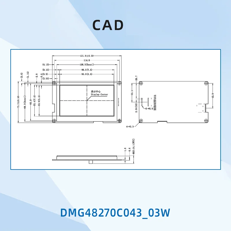 DWIN 4.3-Inci 480*272 Layar TFT Layar Port Seri Cerdas DMG48270C043 _ 03W LCD WiFi Sentuh Opsional