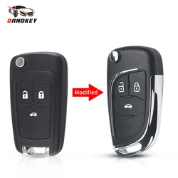 Dandkey 2/3/4/5 Buttons Modified Car Remote Key Shell For Chevrolet Malibu Cruze Aveo Spark Sail Flip For Opel Astra Fob HU100