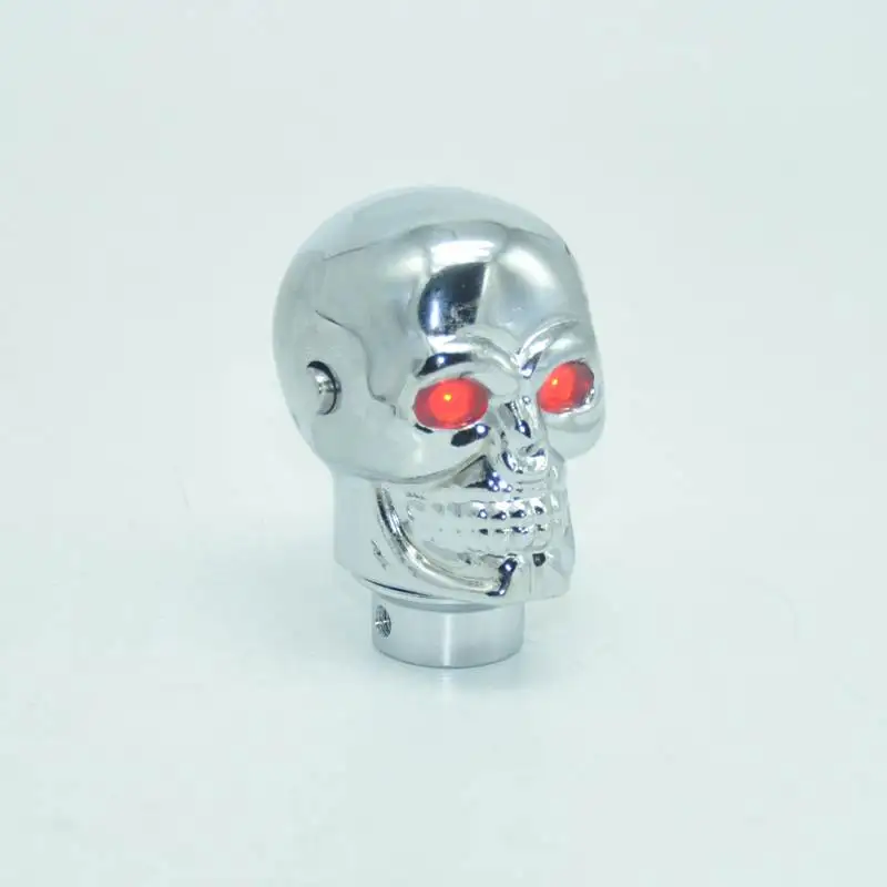 Universal Skull Gear Shift Knob for Manual Gear Skeleton head with Red and Blue LED Light Racing Level Shifter