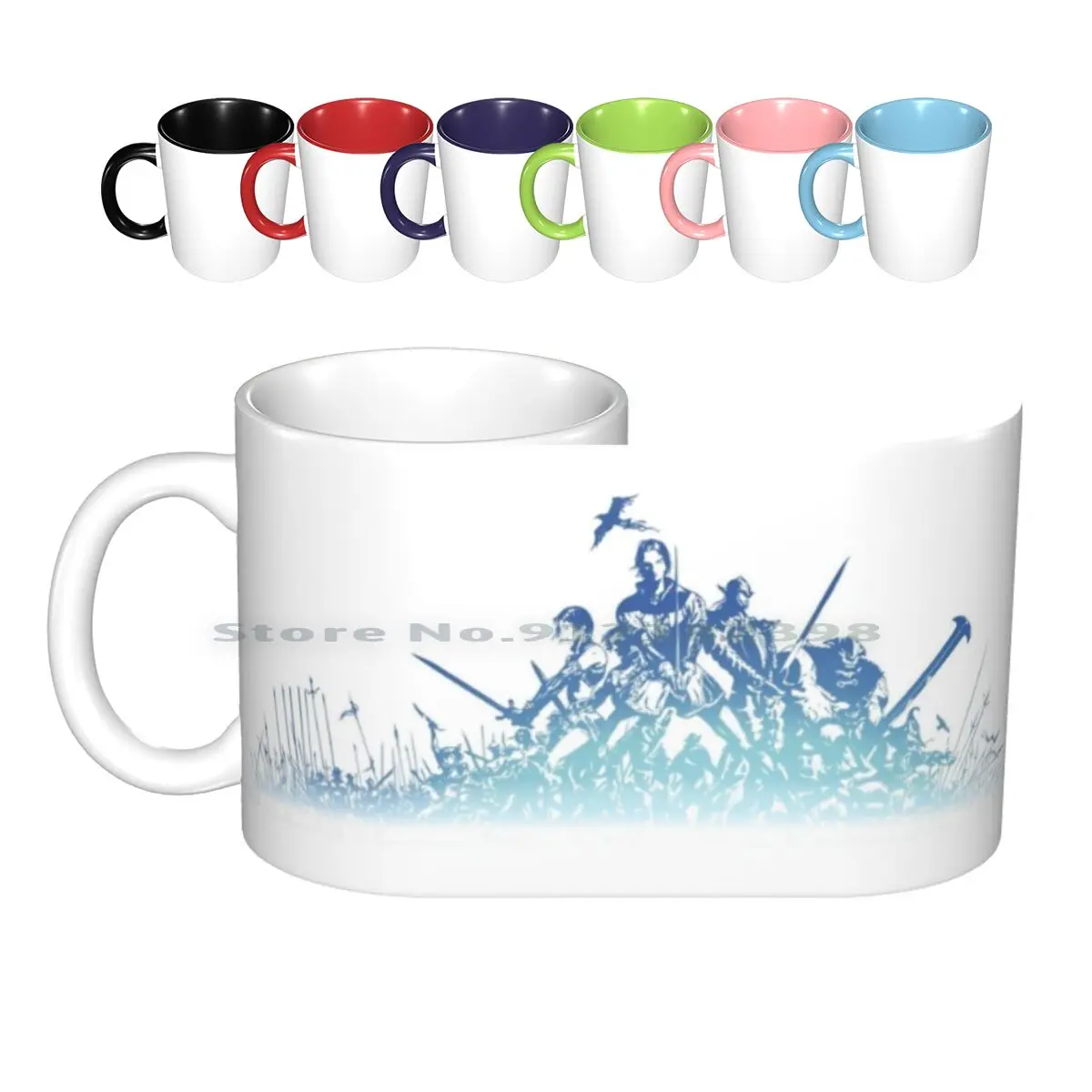 Final Fantasy Xi Online Artwork Ceramic Mugs Coffee Cups Milk Tea Mug Final Fantasy Final Fantasy Vii Viii Xi Logo Rpg Jrpg