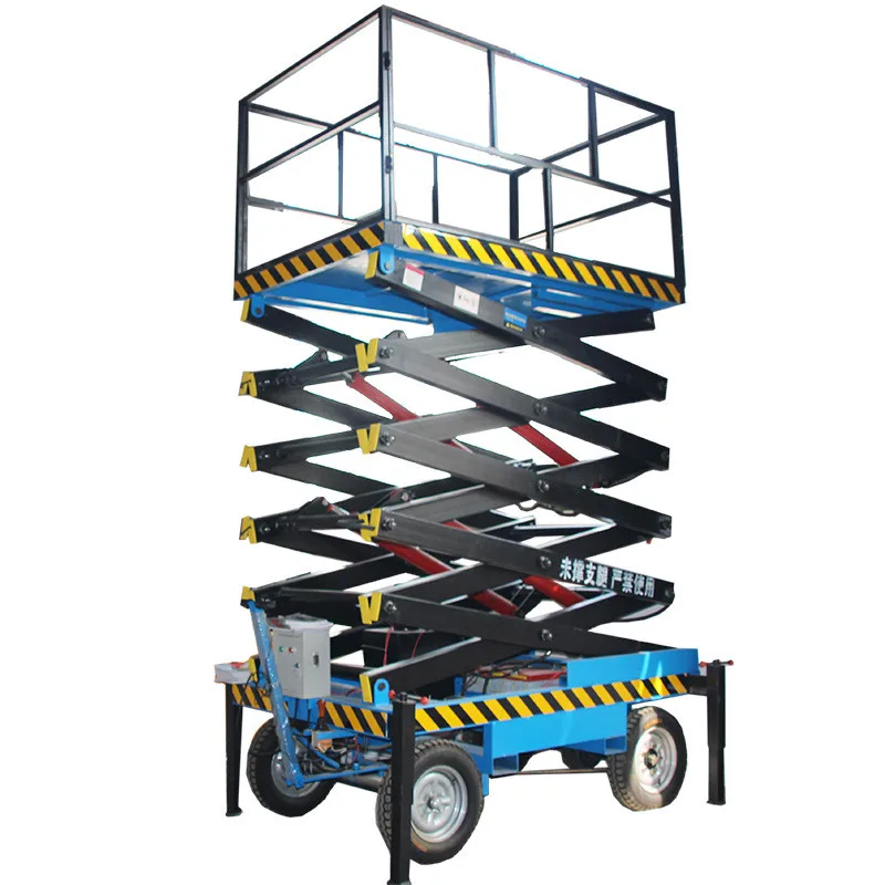 0.3-4m 300kg Aerial work mobile electric lifting platform mobile elevator track lift freight elevator