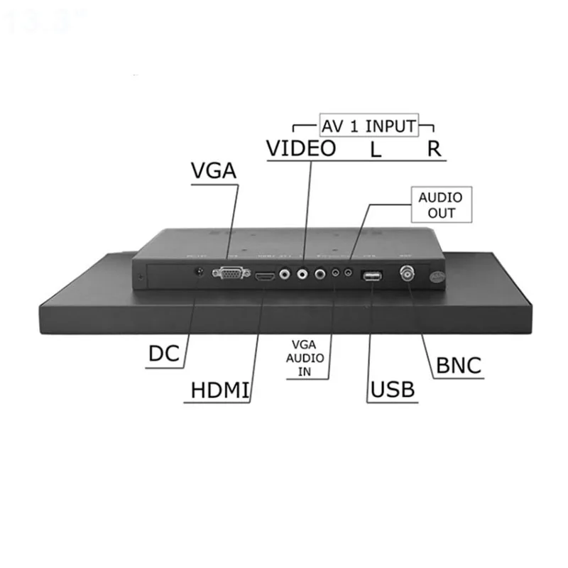 Imagem -04 - Zhixianda 4:3 Monitor do Desktop do Case do Metal 1024*768 com Hdmi Vga Entrada D-sub Bnc Avoirdupois