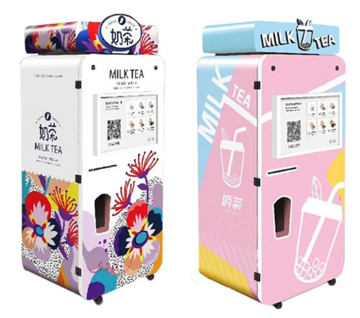 Máquina automática do consumo do serviço de venda automática do auto do chá do leite e do chá do leite