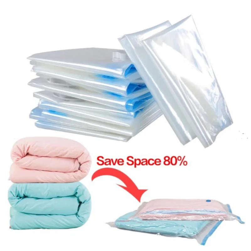 Vacuum Sealed Clothes Storage Bag Compressible Transparent Storage Bag Oversized Sealed Compressed Travel Storage Bag Save Space