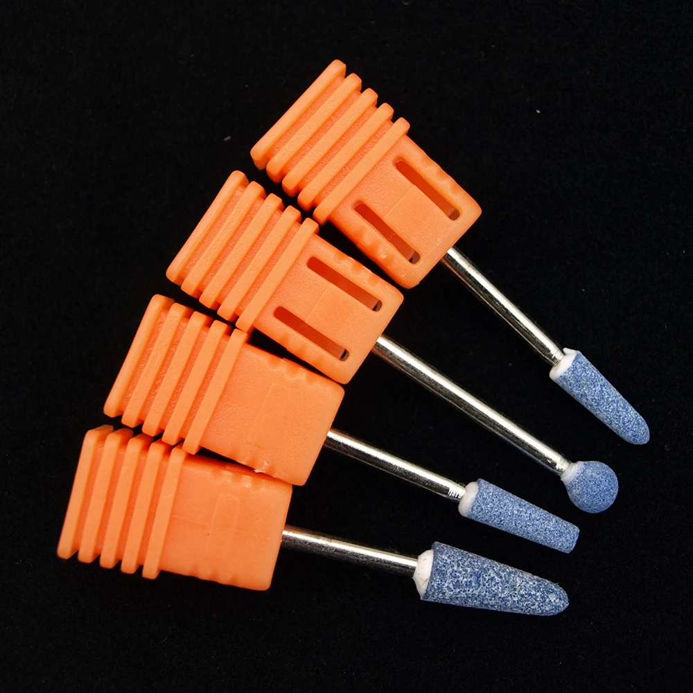 

1pcs Blue Corundum Nail Drill Bits 3/32" Rotary Ceramic Stone Burr Cutters for Manicure Nails Accessories Tool