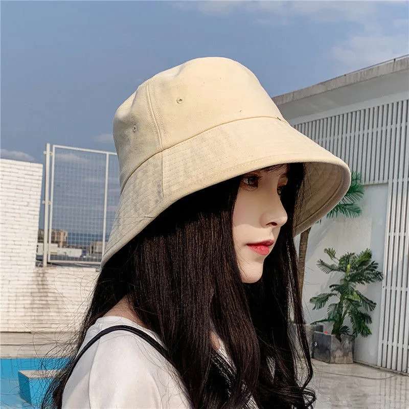 

Hat for girls 2021 summer sunhat beige and black protect skin not hot 52-56cm