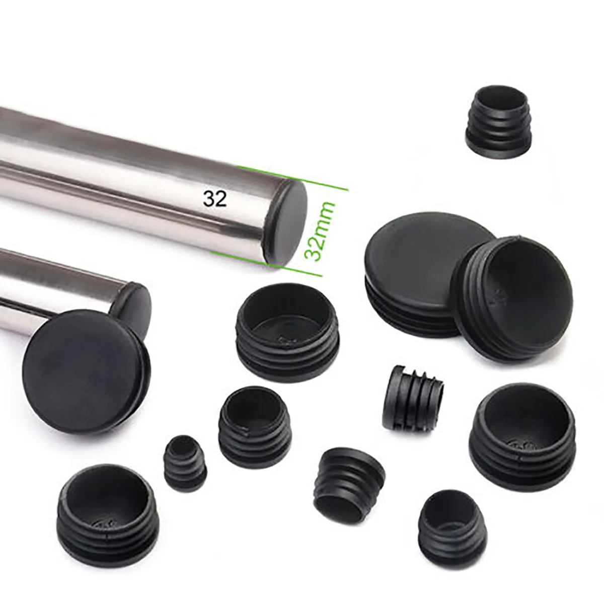 4/8/10/16/20 pz Diametro 12-76mm Rotondo di Plastica Blanking End Cap Sedia Tavolo Piedi Tappo Tubo Tubo Inserto Spina Copertura antipolvere decorativa