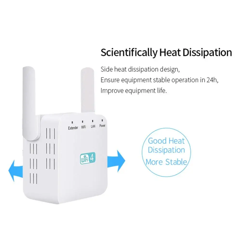 ポータブルワイヤレスwifiリピーター,300Mbps,長距離拡張機能,802.11n,wifiアンプ