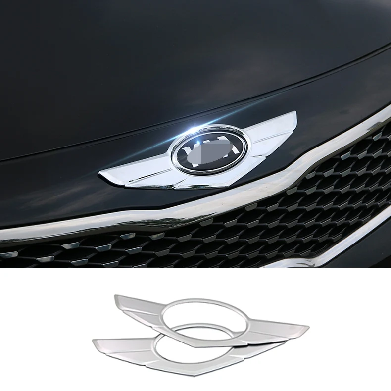 

Auto Accessories ABS Chrome Car Front Rear Logo Moulding Trim Covers 2pcs for Kia Optima 2016-2019