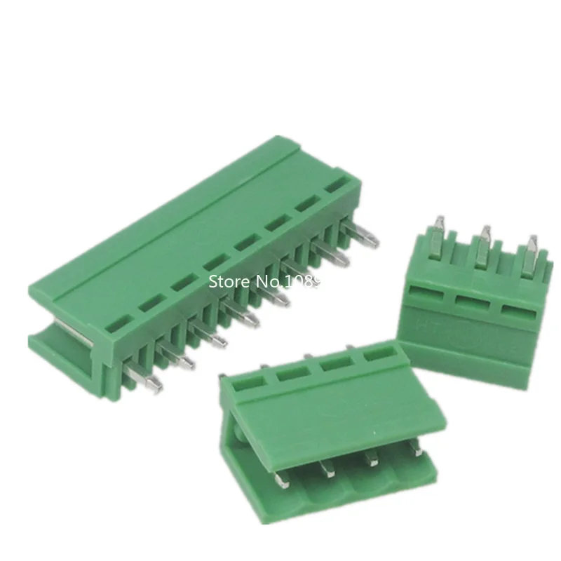 5Sets HT5.08 5.08mm Pitch 2/3/4/5P 6P 8P Screw Plug-in PCB Terminal Block Straight/Right Angle Pin Pluggable Bornier Connector