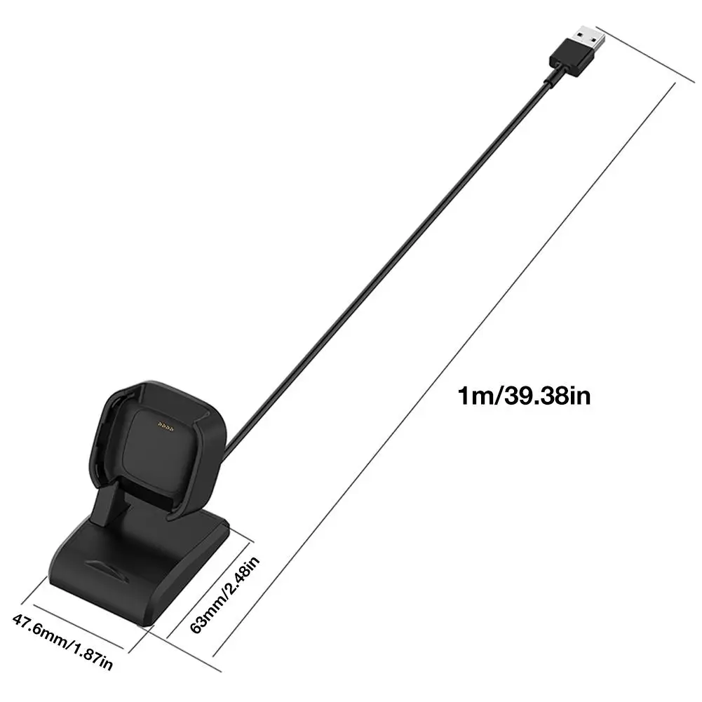 For Fitbit Versa 2 Charger Dock Nonslip Charger Stand Dock Adapter Cable Replacement Charging Cable Fit For Fitbit Versa 2