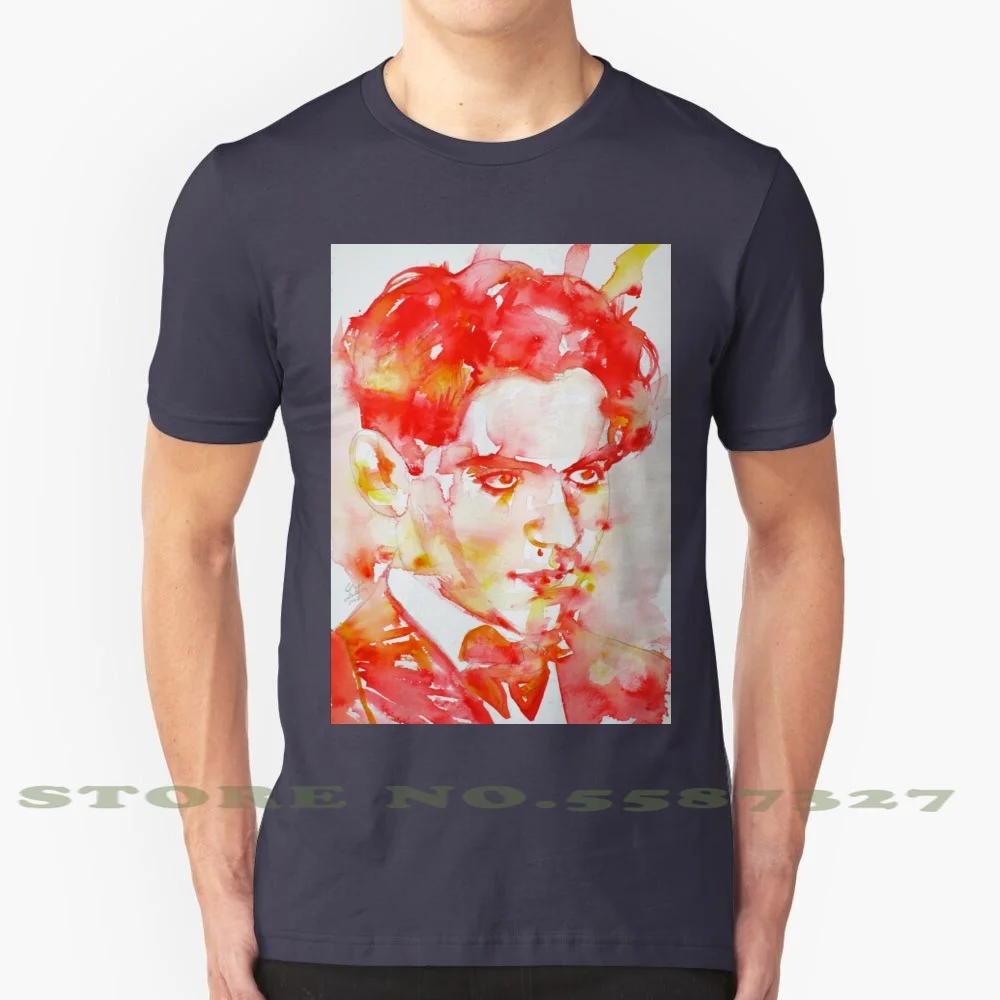 Federico Garcia Lorca - Watercolor Portrait 100% Cotton T-Shirt Federico Garcia Lorca Federico Lorca Poet Spain Spanish Theatre