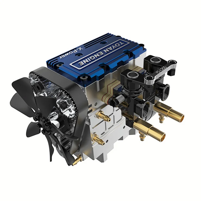 

Toyan X-POWER Micro All Metal Four-Stroke Two-Cylinder Water-Cooled Engine Methanol Water-Cooled Model Engine For Rc Model Parts