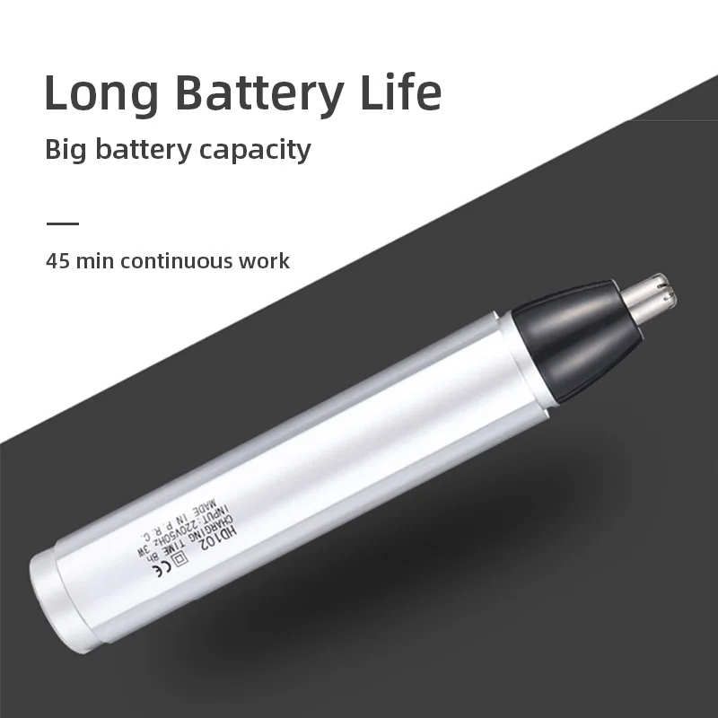 Recortador de pelo Facial 2 en 1, afeitadora portátil de bajo ruido, resistente al agua, cuchillas dobles de acero inoxidable