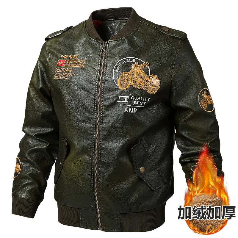 

New spring and autumn jacket flying PU leather jacket Slim tough guy youth leather jacket