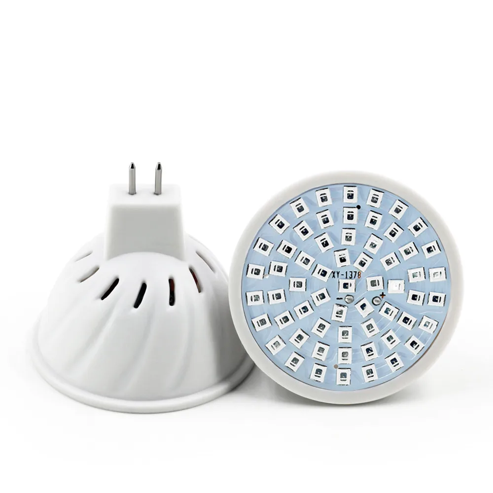 Luz LED de espectro completo para cultivo de plantas, lámpara de luz de 220V para invernadero hidropónico, 48, 60, 80Led, E27, GU10, MR16, 1 ud.