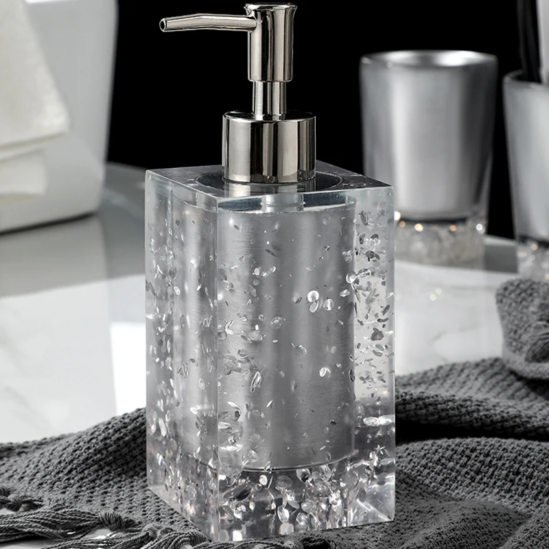 Crystal Bathroom Supplies Lotion Bottle Creative Shower Gel Bottle Simple Press Empty Bottle Soap Dispenser Hotel Sub-bottling