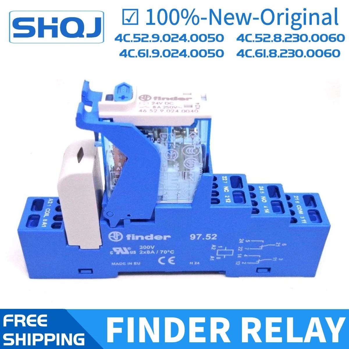 

finder Screwless relay 4C.51.9.024.0050 4C.51.8.230.0060 4C.52.9.024.0050 4C.52.8.230.0060 100%-new-original