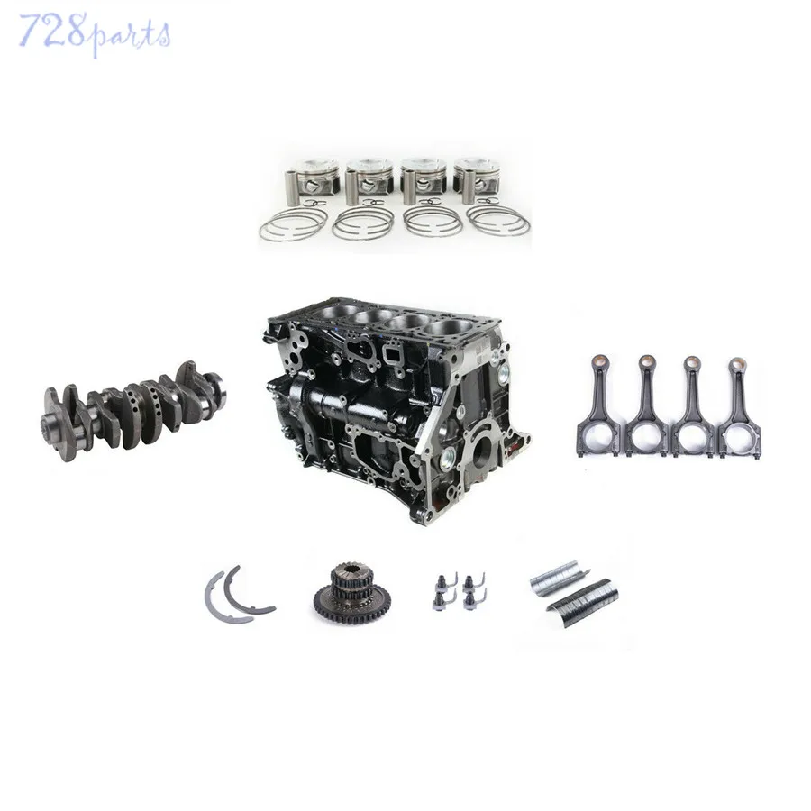 2.0T Engine Block Crankshaft Con Rod Piston Ring Kit Fit For VW CC Passat Tiguan Golf Jetta Audi A4 A5 Quattro Q3 Q5