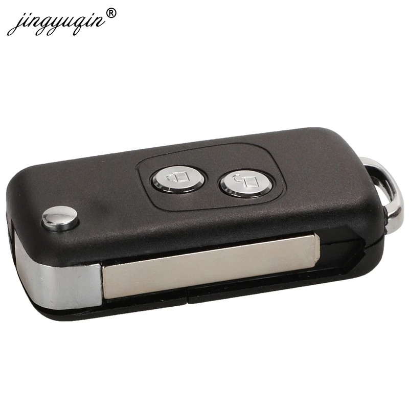 Jingyuqin 2 BTN Flip modificado coche remoto clave Shell para Citroen C1 C2 C3 C4 Xsara Picasso Peugeot 206, 306, 307, 107, 207, 407, socio