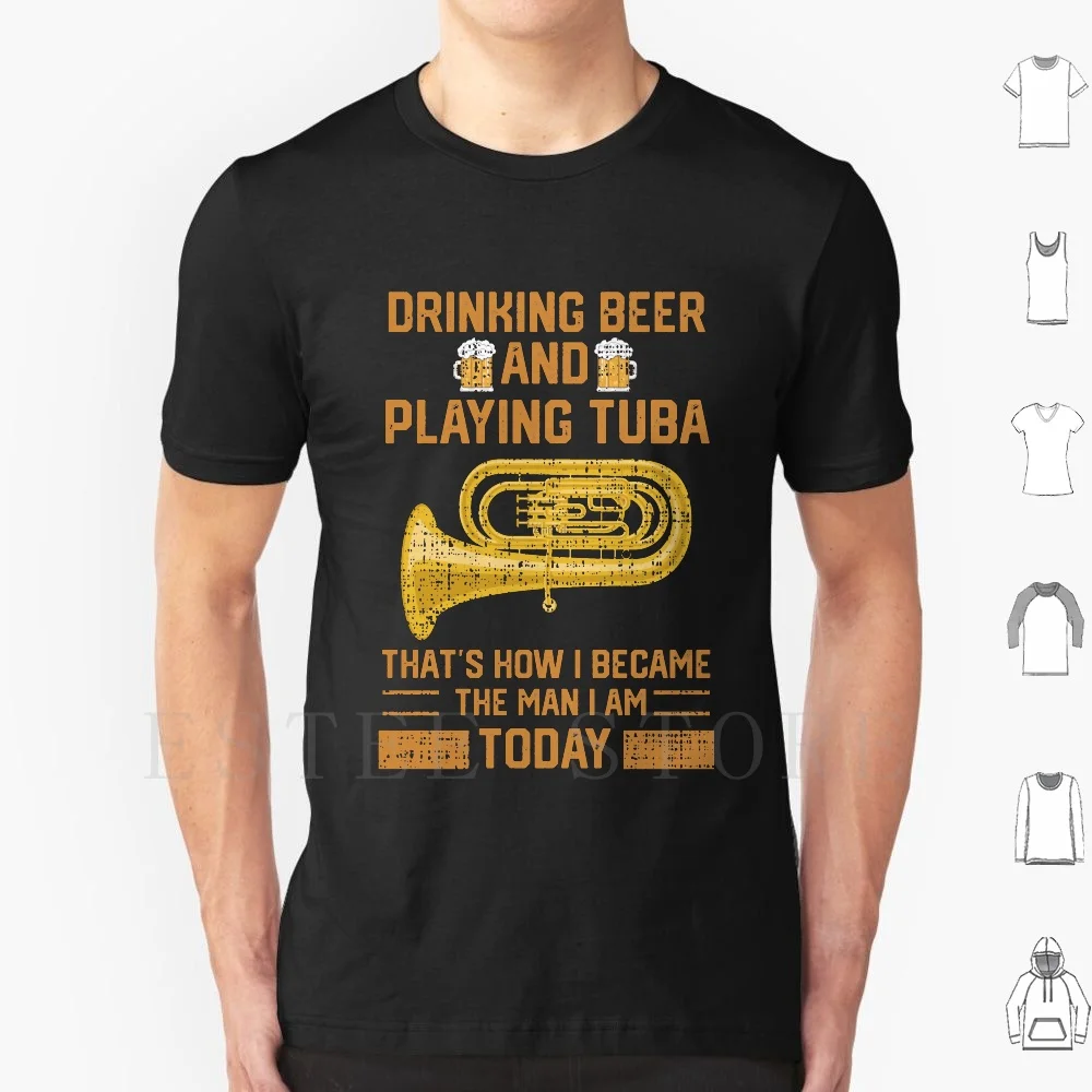 Divertido jugador de Tuba banda de marcha cerveza beber regalo camiseta DIY tamaño grande 100% algodón Tuba tubista Tuba jugador Tuba mamá