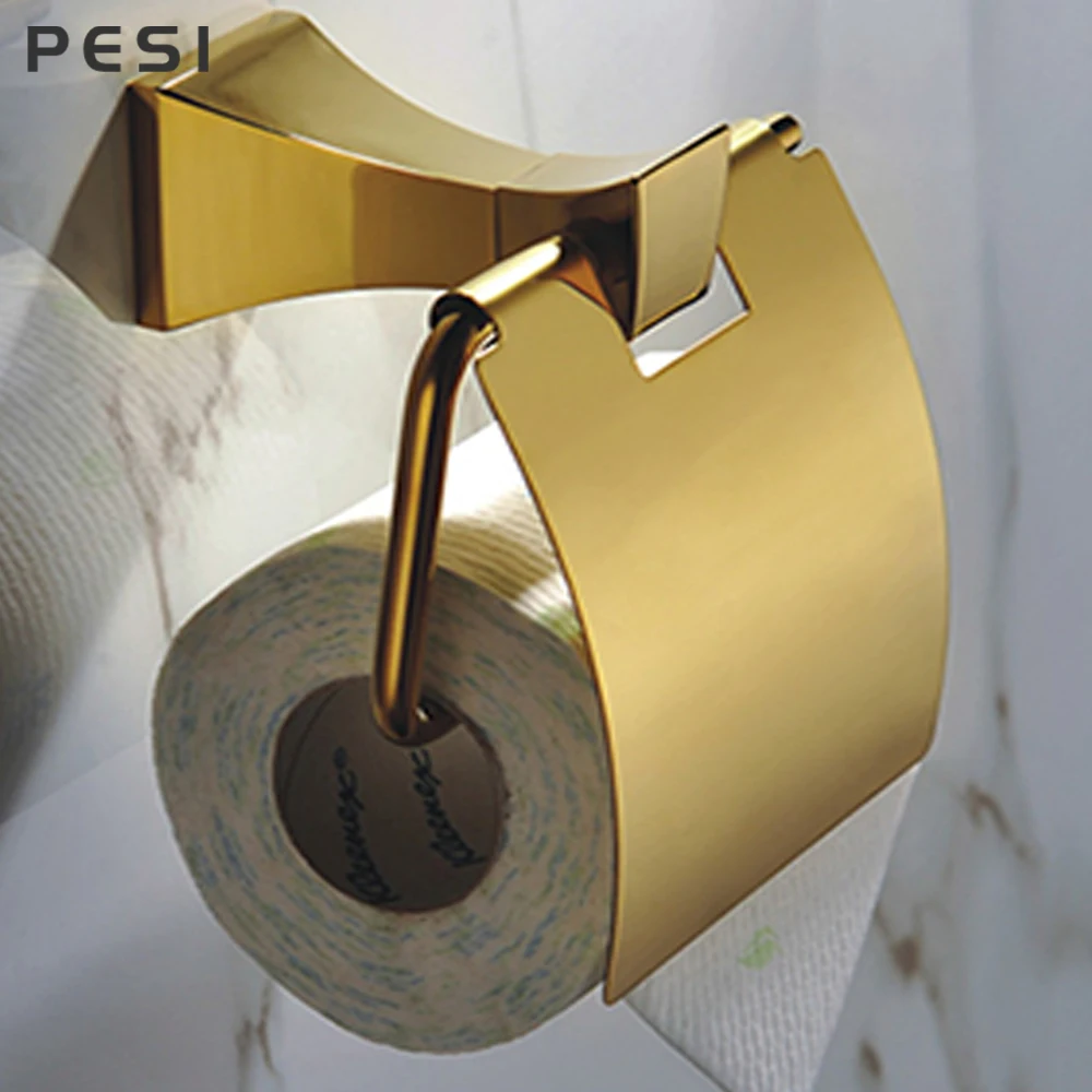 Bad Hardware Set Gold Handtuch Rack Papier Halter Handtuch Bar Ecke Regal Wc Pinsel halter Robe Haken Bad Zubehör.