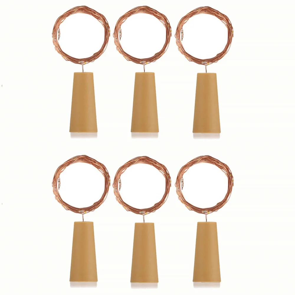 3pcs NEW 2M 20 Led LED String Light battery included Cork Shaped Wine Bottle Stopper Light Lamp Christmas Party Decoration