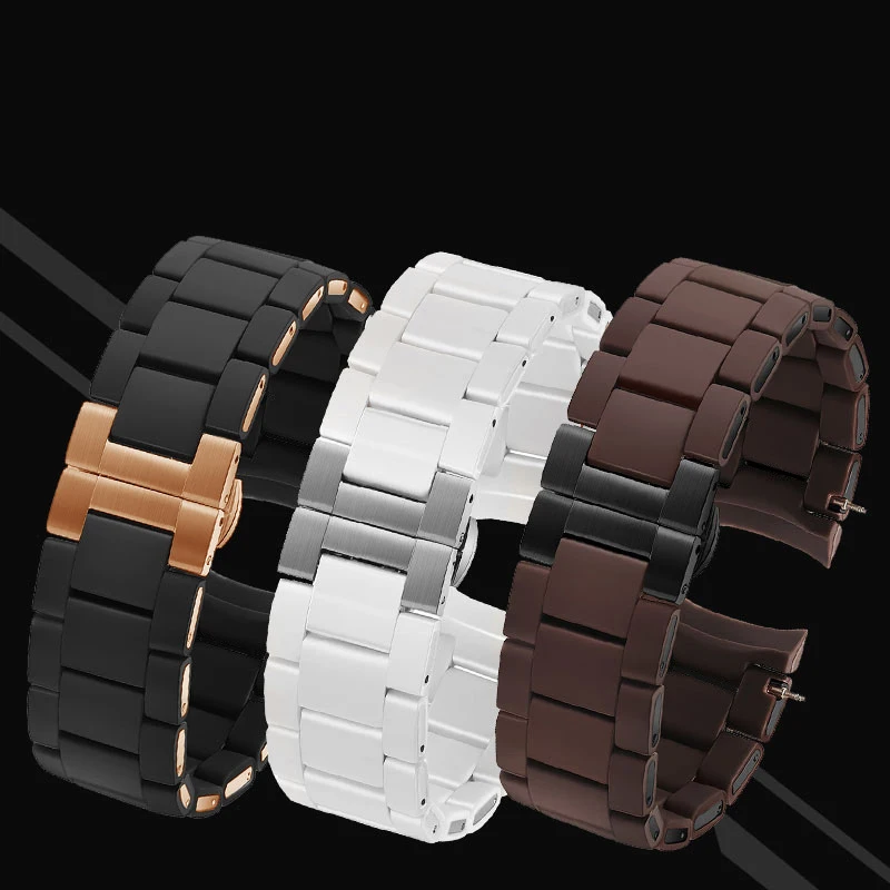 Steel in Silicone Watchband for AR5890 AR5889 AR5858 AR5920 AR5868 AR8023 Watches Band man 23mm woman 20mm straps