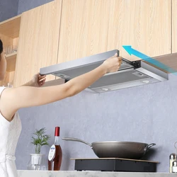 600mm Pulling Type Embedded Range Hood Small Stainless Steel Hotel Kitchen apartment Household Cooker Hoods