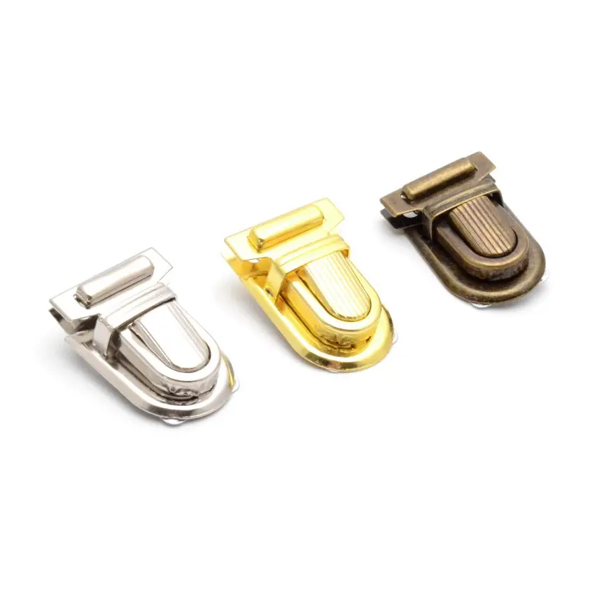 10 Sets Silver/Gold/Bronze Handbag Bag Accessories Purse Snap Clasps/ Closure Lock 22mm x34mm