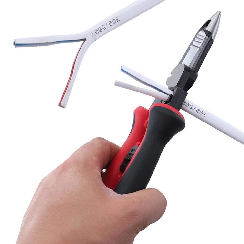 6 Functions Pliers 6-in-1 Wire Stripping Crimper Tool 9 Inch Cable Cutter Wire Cutting Wire Crimper Wire Cutting Pliers Tool D30