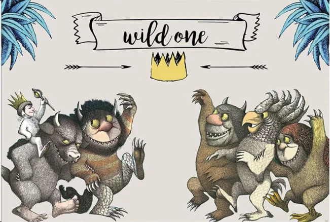 The Wild Beast Photography Backdrops Where The Wild Things Are Backdrop Wild One Dessert Table Party Banner Background