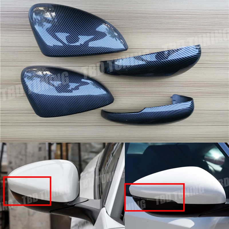 

Carbon Fiber Look Mirror Cover For Honda 10th Accord 2018 20219+ Replacement Style Rear View Carbon Fiber Look Mirror Cover