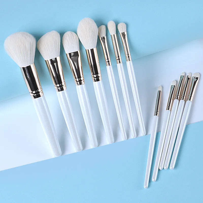 White wooden handle makeup refreshing beauty tool