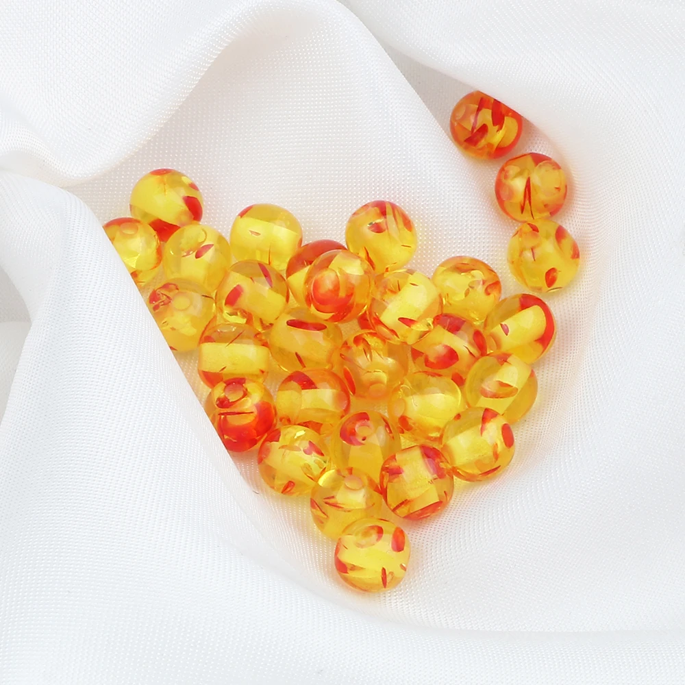 6/8/10/12mm Imitation Ambers Beads for Jewelry Making DIY Bracelet Necklace Round Loose Spacer Synthetic Stone Bead Accessories