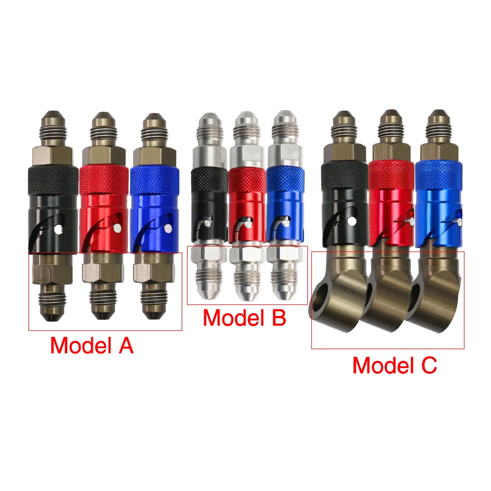 Alocnstar Aluminum AN-3 AN3 Straight Bend Brake Line Fluid Quick Release Connect Fitting Adapter Kit For Kawasaki Ninja DUCATI