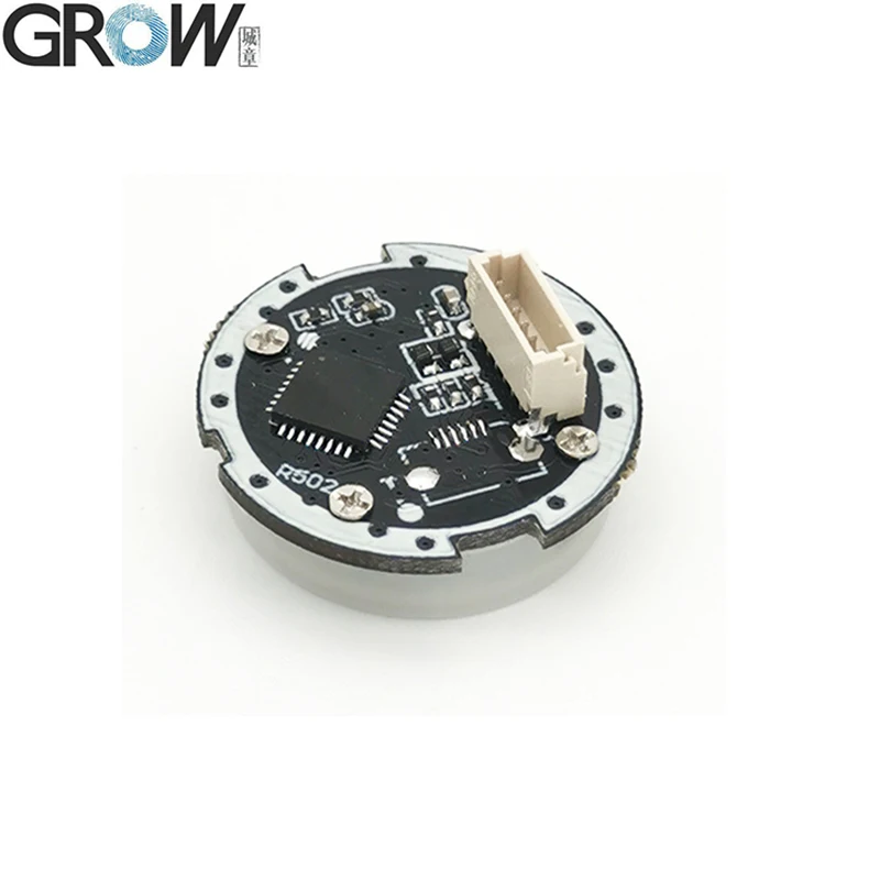 GROW R502-A RGB LED Control Small Thin Circular DC3.3V SH1.0-6pin Capacitive Fingerprint Module Sensor Scanner