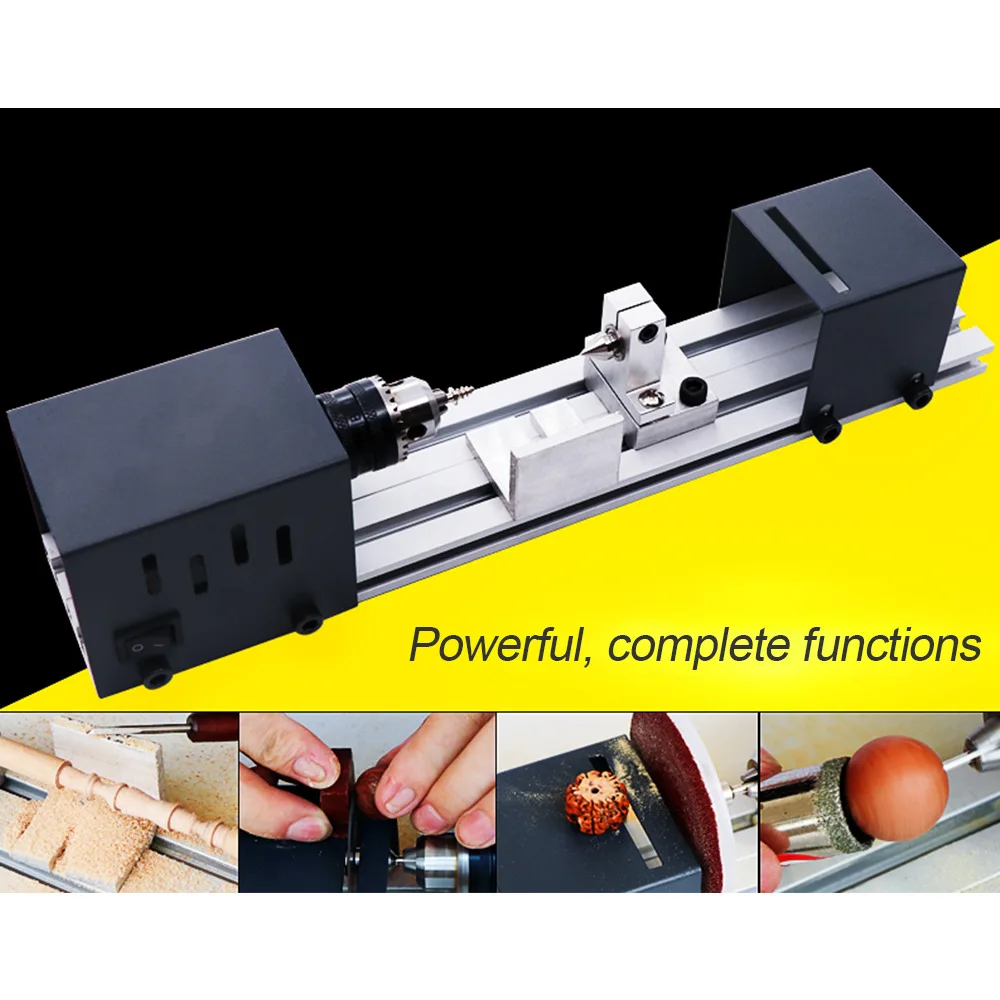 가정용 목공 선반 DIY 가구 목공 미니 조각 연마 구슬 가공 고급 버전, DC24V 80W