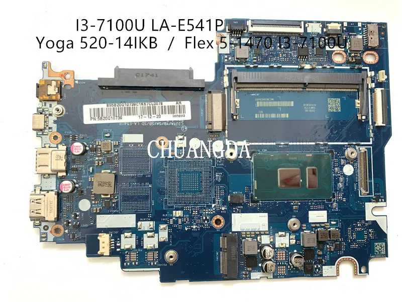 

LA-E541P For Lenovo Yoga 520-14IKB Flex 5-1470 Notebook Motherboard 4415u i3-7100 DDR4 100% Test