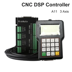 Richauto DSP A11 CNC 컨트롤러 3 축 모션 원격 제어 핸들 원격 제어 CNC 라우터 조각 및 절단