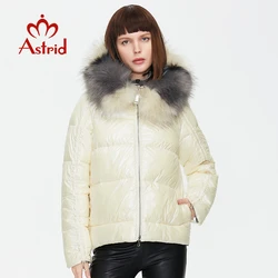 Astrid 2022 New Winter Women's coat women warm thick parka fashion short Jacket Artificia fur hood female clothing Outerwear