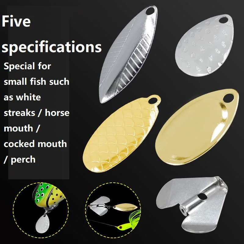 5-10pcs/lot Water drop noise piece DIY Minnow VIB Popper Bearded man Fishing Lure Willow Blades Sequin Noise Spoon Spinner