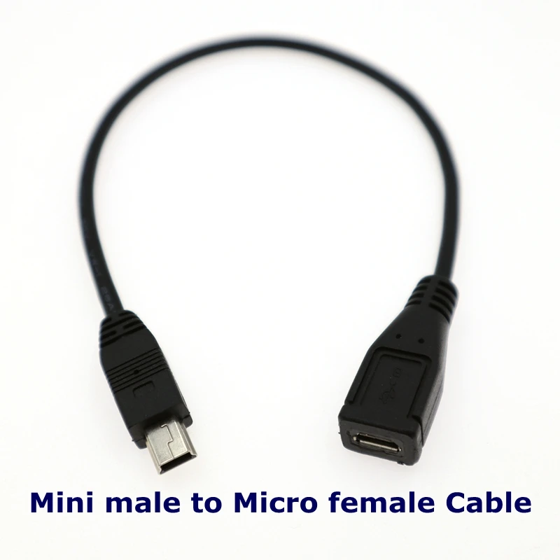 The Best Price 0.3m Micro USB Mini USB 2.0 5Pin male to female M to F Extension Connector Adapter Long Plug Cable