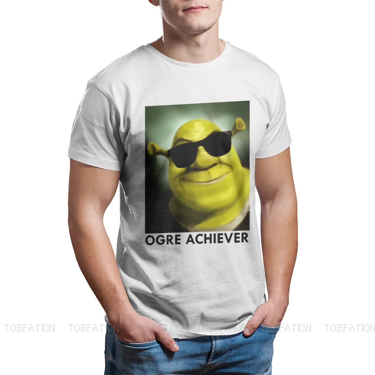 Ogre Achiever Hipster TShirts Shrek Donkey Princess Fiona Blind Mouse Fairy Tale Movie Men Graphic Pure Cotton T Shirt O Neck