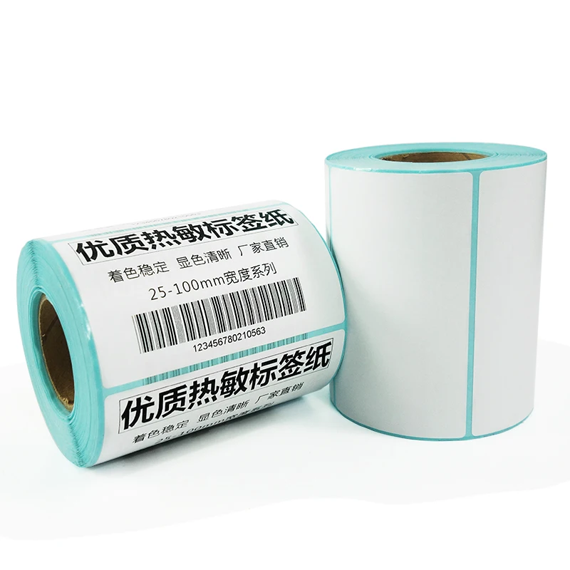 Adhesive Thermal Label Sticker 50-80mm Paper Supermarket Price Blank Label Direct Print Paper Waterproof Anti Alcohol Oil-proof