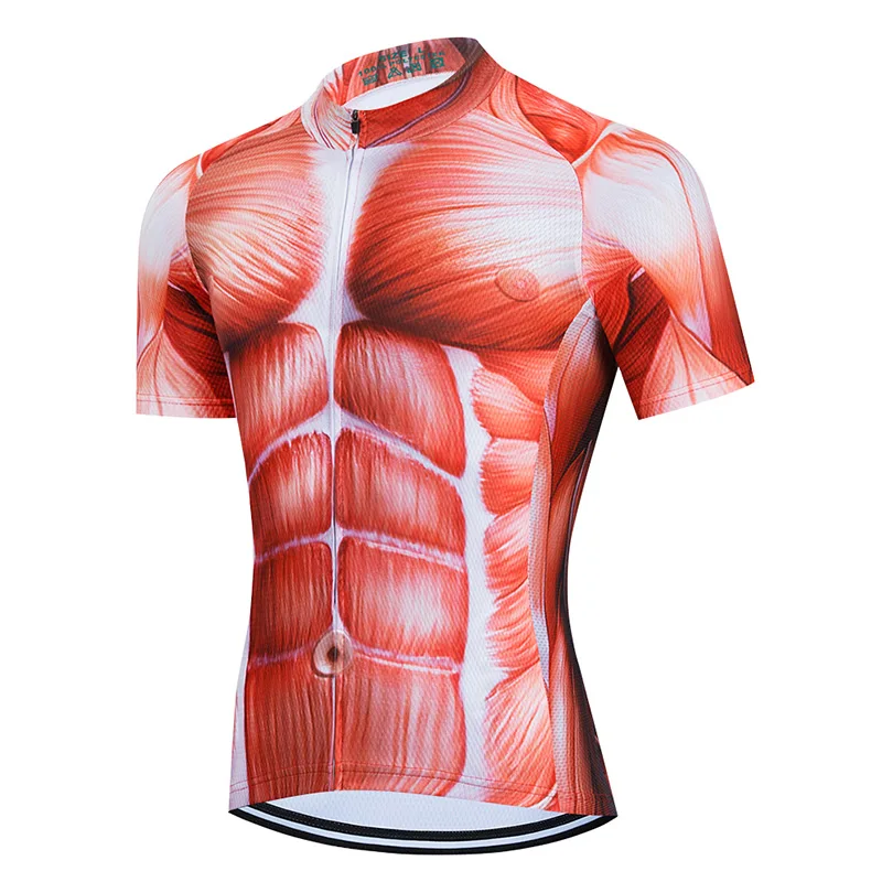 2025 Muscle Cycling Jersey Mountain Bike Clothing Quick Dry MTB Uniform Bicycle Clothes Breathale Mens Cycling Clothing