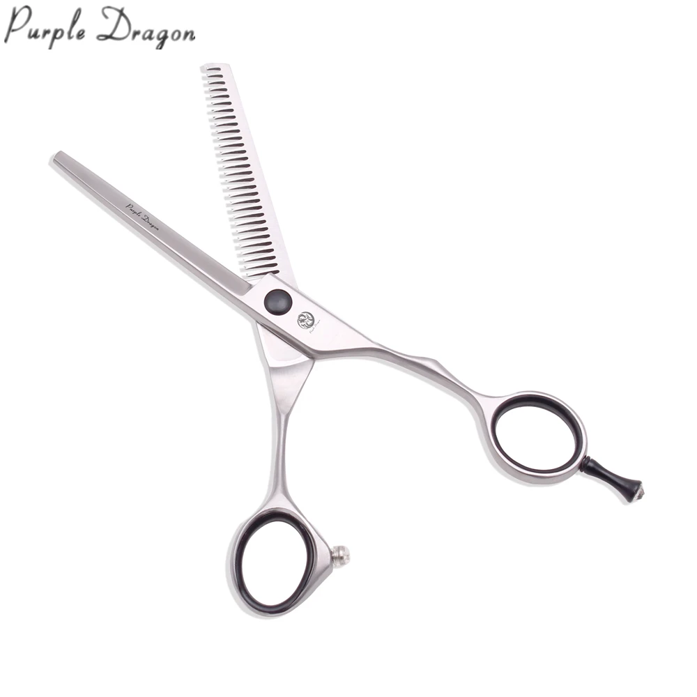 Tijeras de corte de pelo antidientes 5,5 "6,0" 440C tijeras de peluquero dragón púrpura tijeras de corte tijeras de adelgazamiento tijeras de pelo Z9201