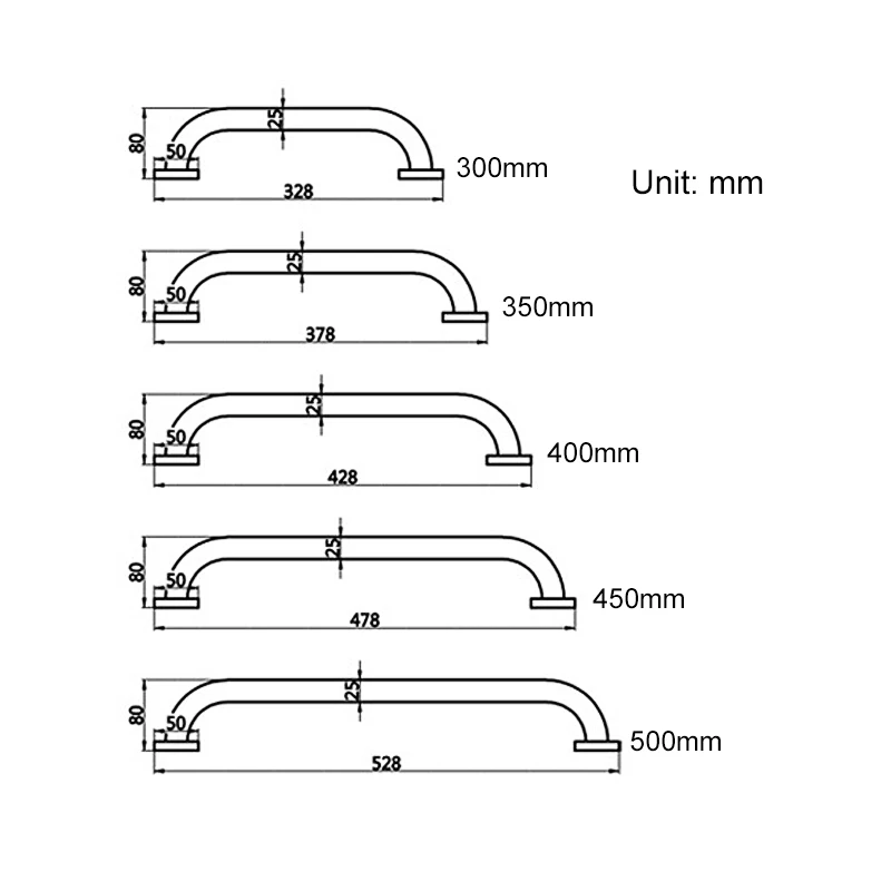 Bathroom Grab Bar 30cm/35c/40cm/45cm/50cm Copper Antique Bronze Finished Safe Grab Bar Toilet for elderly