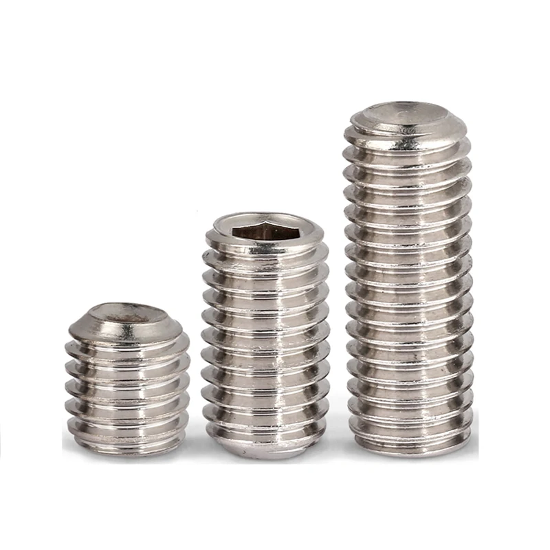 Tornillos hexagonales de acero inoxidable 316, juego de tuercas Grub, de punto de Copa, M3, M4, M5, M6, M8, M10